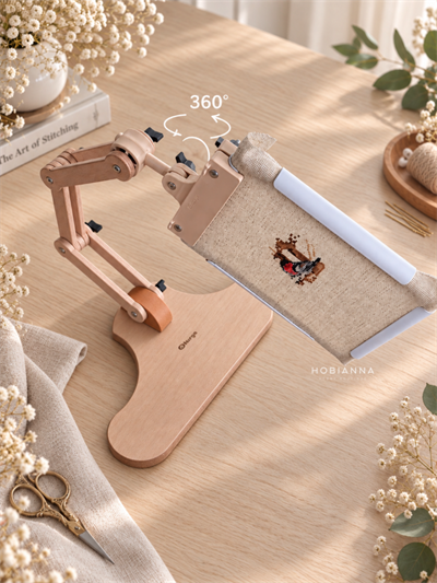 Nurge Orta Boy Oturaklı Ayarlanabilir Nakış Standı - İkisi Bir Arada Başlıklı