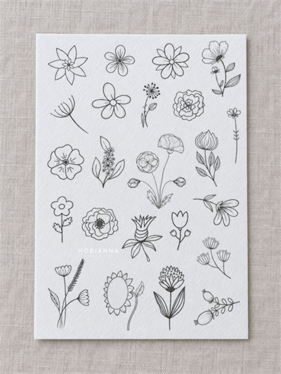 Water Soluble Adhesive Interfacing - Botanik & Flowers