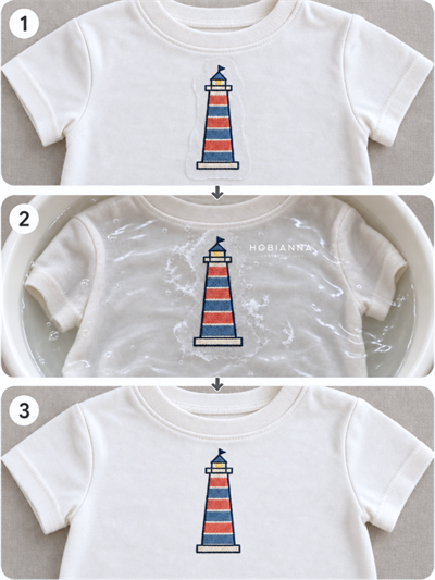 Water Soluble Adhesive Interfacing - Sea Lighthouse & Fishing
