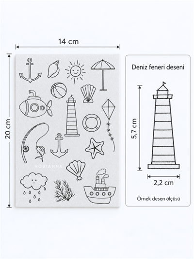 Water Soluble Adhesive Interfacing - Sea Lighthouse & Fishing