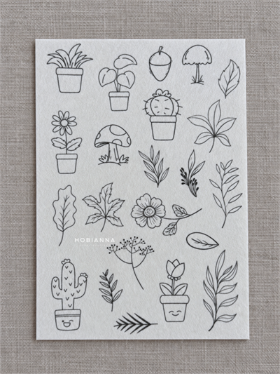 Water Soluble Adhesive Interfacing - Safari & Forest