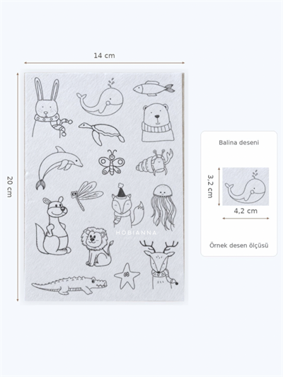 Water Soluble Adhesive Interfacing - Cute Animals