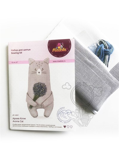 Textile Toy Kit - Gray Cat (Sea Esintisi Scented)