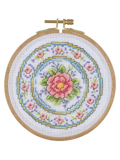 Tuva Wooden with Hoop Cross Stitch Kit 12,5cm - ACS05