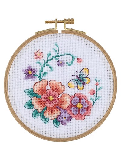 Tuva Ahşap Kasnaklı Kanaviçe Kiti 12,5cm - ACS03