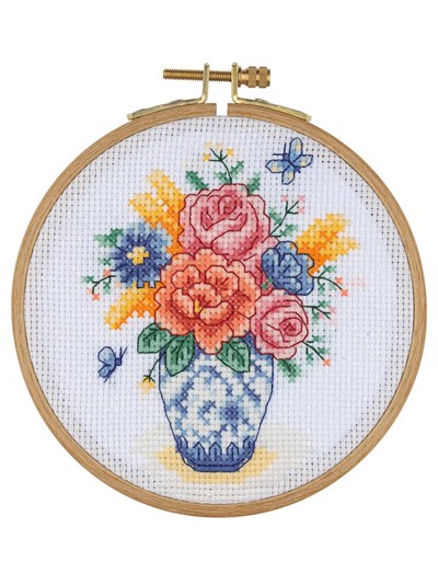 Tuva Ahşap Kasnaklı Kanaviçe Kiti 12,5cm - ACS01