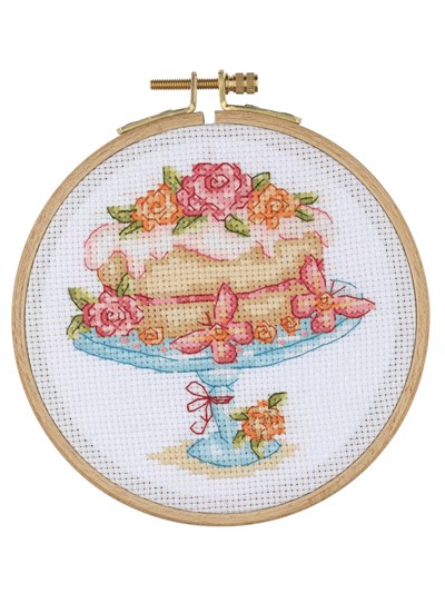 Tuva Wooden with Hoop Cross Stitch Kit 12,5cm - ACS06