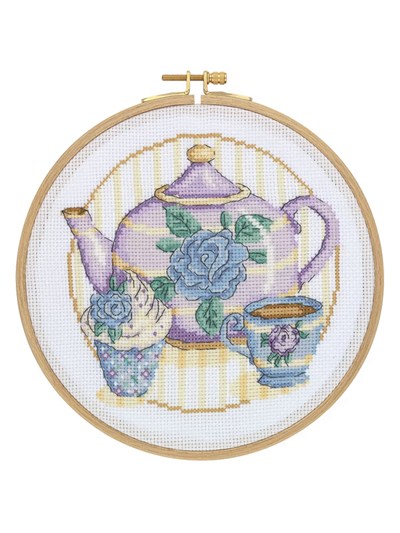 Tuva Wooden with Hoop Cross Stitch Kit 18,5cm - CCS07