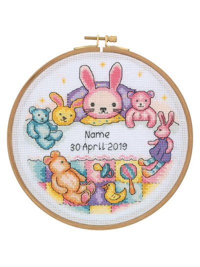Tuva Wooden with Hoop Cross Stitch Kit 18,5cm - CCS03