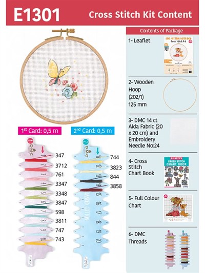 Tuva Kanaviçe Kiti 13cm - E1301