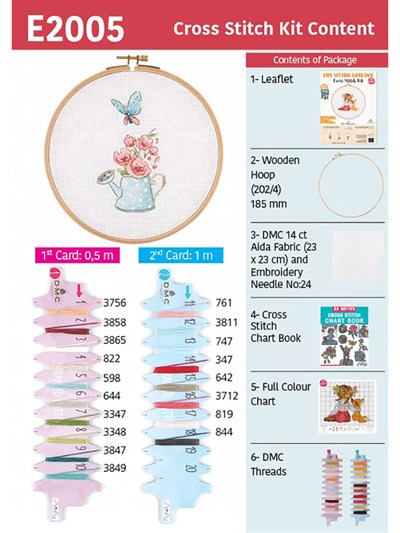 Tuva Cross Stitch Kit 20cm - E2005