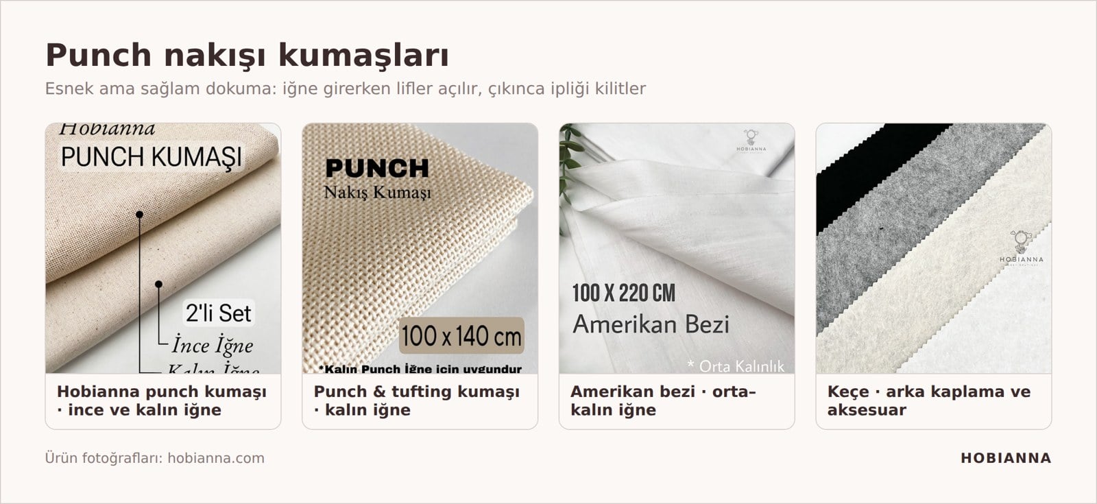 Punch nakışı kumaşları