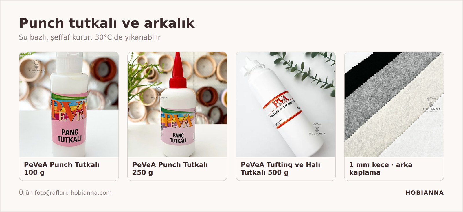 Punch tutkalı ve arkalık malzemeleri