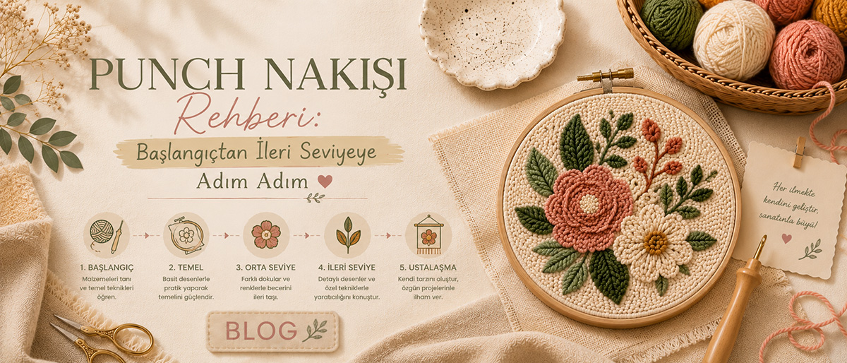 Punch Nakışı Rehberi: Başlangıçtan İleri Seviyeye Adım Adım | Hobianna.com