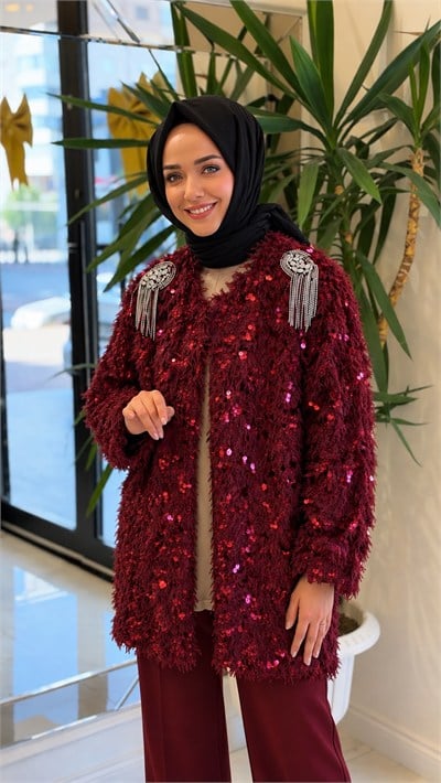 GHISA 2662 CEKET BORDO