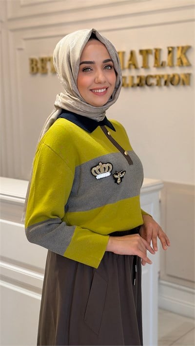 GHISA 4466 TUNİK VİZON YEŞİL