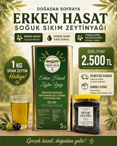  ERKEN HASAT ZEYTİNYAĞI + 1 KG ZEYTİN HEDİYE