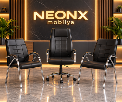 Neonx Lüx Ofis Takım Mobilyası 2 bekleme 1 Patron