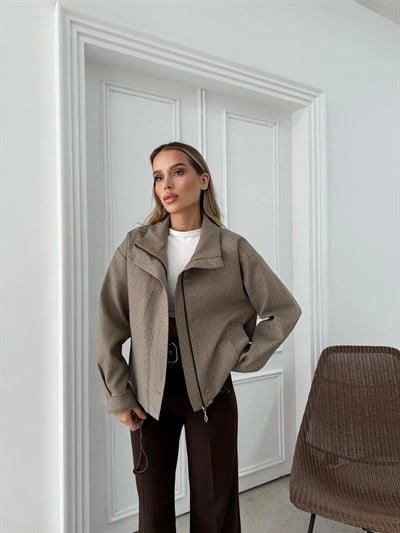 PİTİKARE DESENLİ ASTARLI MONT