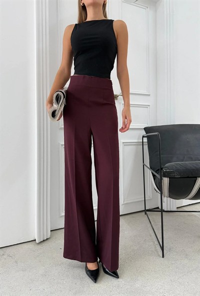 YÜKSEK BEL BİLEK BOY KUMAŞ PANTOLON MÜRDÜM