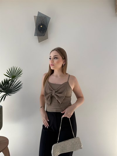 Askılı Fiyonk Detay Atlet Vizon 2364