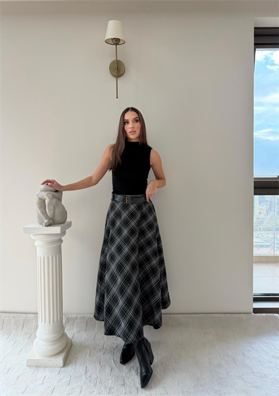 Kemer Detay Ekose Desen Etek Antrasit 2032