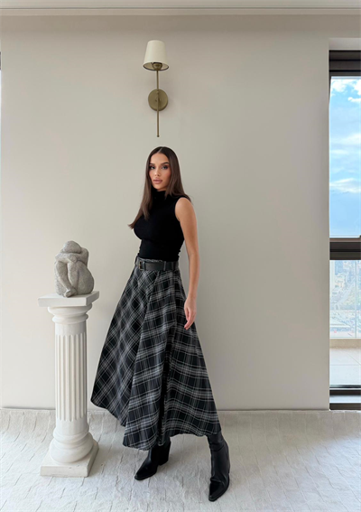 Kemer Detay Ekose Desen Etek Antrasit 2032