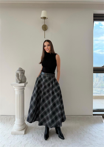 Kemer Detay Ekose Desen Etek Antrasit 2032