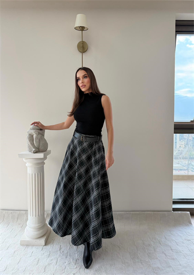 Kemer Detay Ekose Desen Etek Antrasit 2032