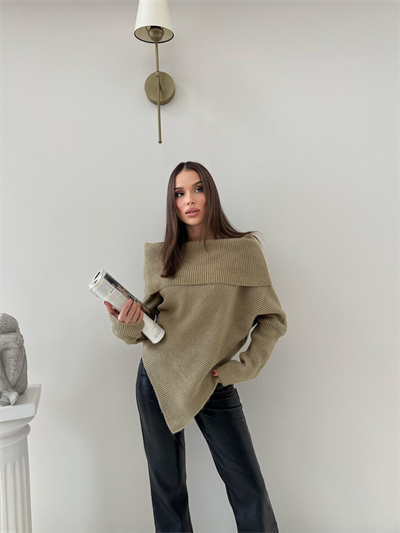 Madonna Yaka Asimetrik Detay Kazak Haki 2015