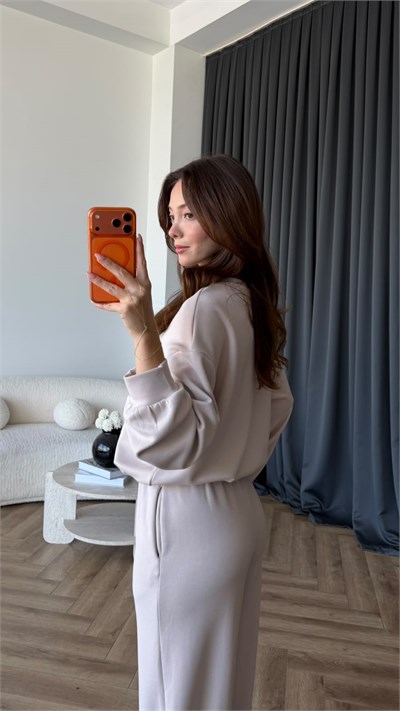 Sweat ve Pantolonlu Modal İkili Takım Taş 2464