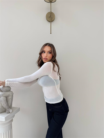 TRANSPARAN MODAL BASİC BLUZ BEYAZ 2010