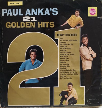 Paul Anka – Paul Anka's 21 Golden Hits LP PLAK 