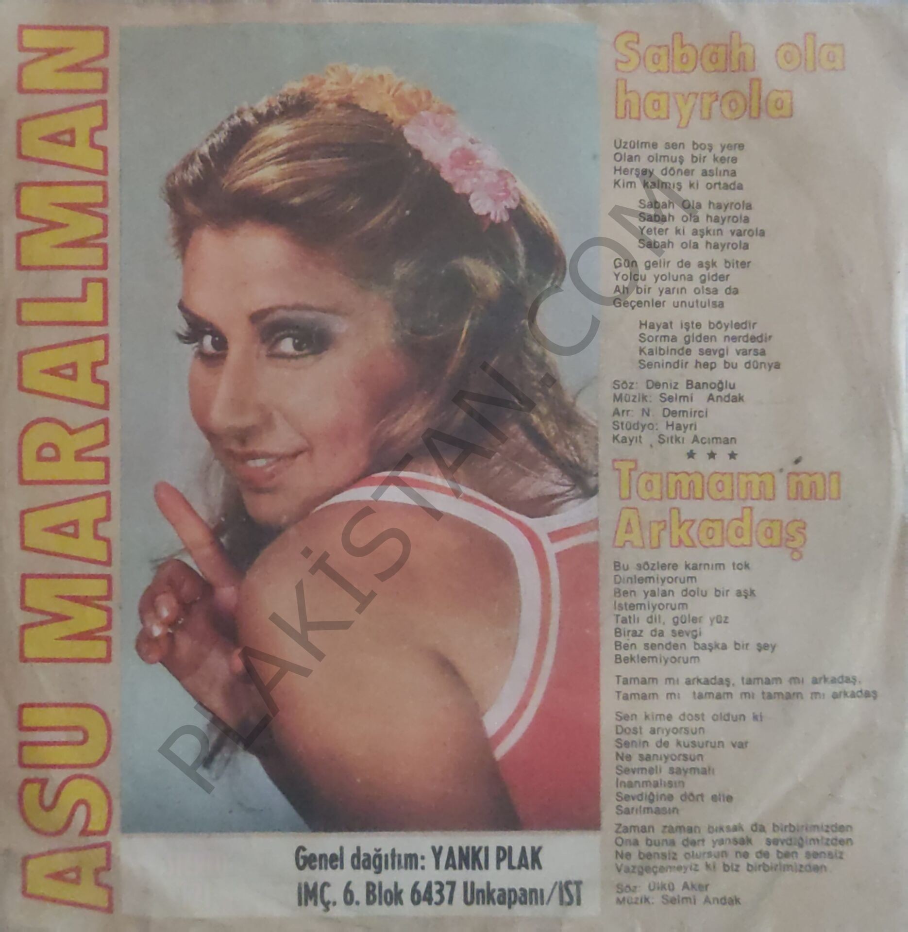ARIOLA MEETING1995 色紙 Asu Maralman Sabah Ola Hayrola 45lik | Plakistan