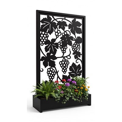 Üzüm Asması Desenli Saksılı Dekoratif Panel