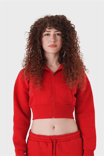Kadın Üst Hoodie Kırmızı