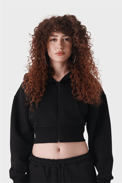 Kadın Üst Hoodie Siyah
