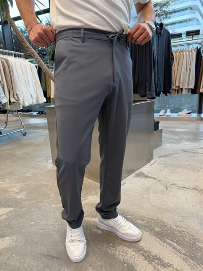 Antrasit Regular Kalıp Petek Örme Pantolon NWP16003