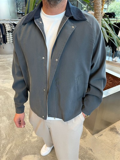 Antrasit SNZ Modal kumaş mevsimlik ceket