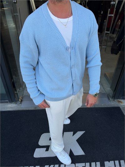 Bebe Mavi Oversize Triko Hırka SF88