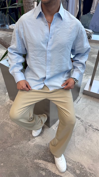 Bebe Mavisi Modal Kumaş Gömlek -R7076