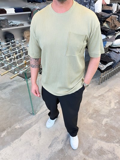 Bej M Waffle T-Shirt 