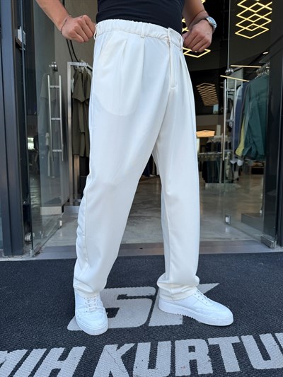Beyaz Baggy Pantolon WE5011