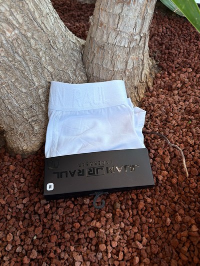 Beyaz Düz Pamuk Boxer