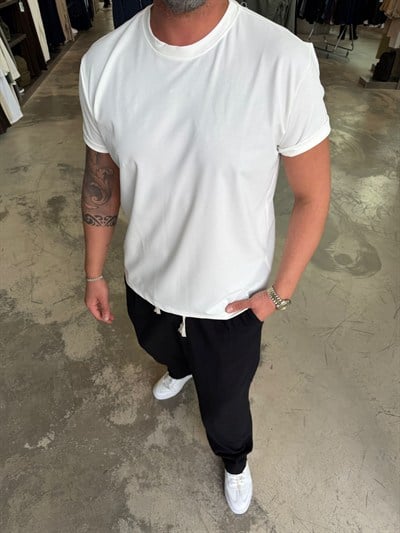 Beyaz NGR Cupra Kumaş T-Shirt 