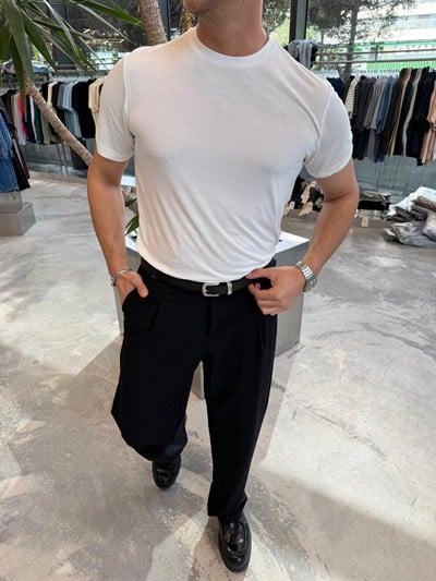 Beyaz Oysho Kumaş Basic T-Shirt 2512-261076