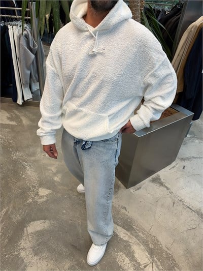 Beyaz TP Peluş Sweat