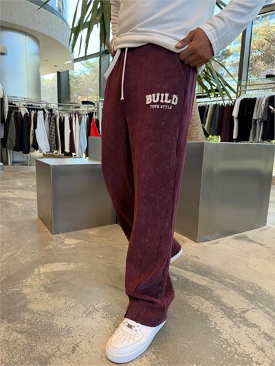 Bordo Build Yıkamalı Eşofman SP4044