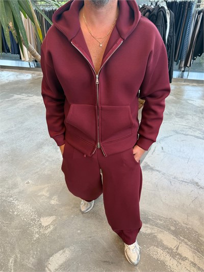 Bordo Panda Scuba Kapişonlu Takım SK9348