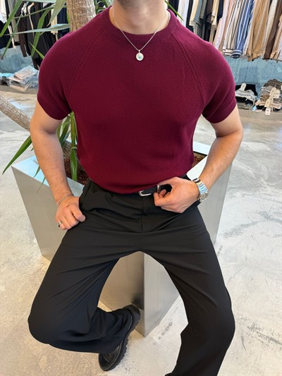 Bordo Triko T-Shirt -SNZ7235